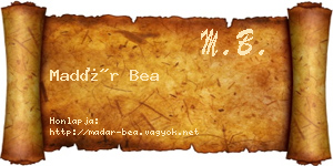 Madár Bea névjegykártya